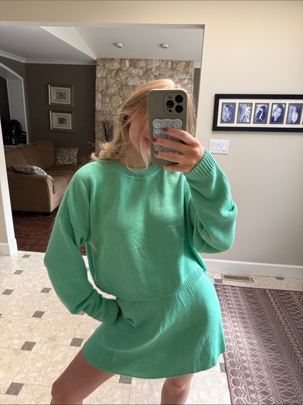 Mint Green Knit TWO PIECE